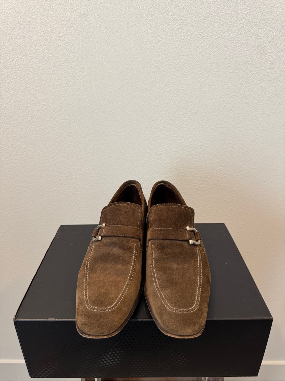 Salvatore Ferragamo Brown Suede Loafers